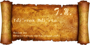 Tárnok Márta névjegykártya
